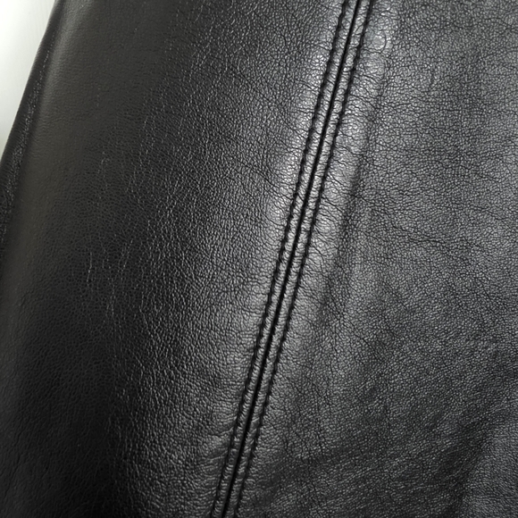 Black Leather Skirt - Picture 2 of 6